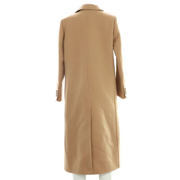 Fendi Women's Collared Wrap Coat Wool Blend Neutral - Picture 3 of 5